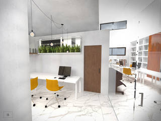 Office design for an architecture studio, Hexa Design Milano Hexa Design Milano Commercial spaces Glass