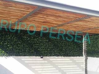 Pérgola híbrida, Pergolado, Techo de cristal, Cubierta, TLALPAN CDMX, Toldos y Pérgolas GRUPO PERSEA Toldos y Pérgolas GRUPO PERSEA Roof