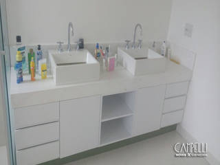 Banheiro sob medida, Campelli Móveis Sob Medida Campelli Móveis Sob Medida Modern bathroom