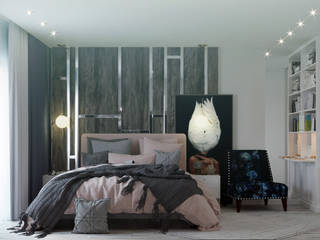 Спальня с элементами сюрреализма , DesignNika DesignNika Спальня в скандинавском стиле
