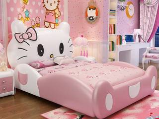 7 Mẫu giường hello kitty dành cho bé gái dễ thương, Xưởng nội thất Thanh Hải Xưởng nội thất Thanh Hải Phòng ngủ phong cách châu Á