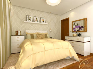 Quarto Feminino, Caroline Peixoto Interiores Caroline Peixoto Interiores Modern style bedroom