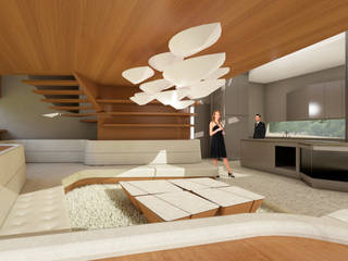 Die Arbeitsweise von archipur - am Beispiel Luxury Residence , archipur Architekten aus Wien archipur Architekten aus Wien Living room Natural Fibre White
