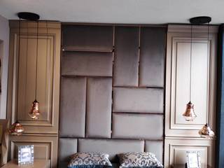 BAKIR YATAK ODASI, DİZAYN AHŞAP DİZAYN AHŞAP Modern style bedroom Engineered Wood Transparent