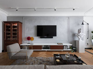 Neoclassical Virility , V.Concept studio V.Concept studio Eclectic style living room Concrete Grey