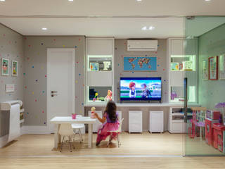 Living Integrado, Carolina Burin & Arquitetos Associados Carolina Burin & Arquitetos Associados 모던스타일 거실