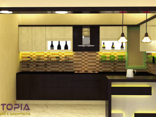 Interior design for MR.Sanjay, Utopia Interiors & Architect Utopia Interiors & Architect Kitchen Plywood