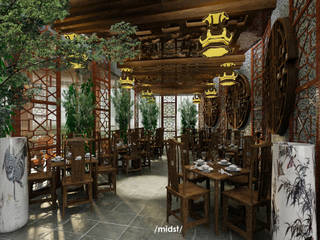 Chinese Restaurant , M I D S T Interiors M I D S T Interiors Negozi & Locali commerciali in stile asiatico