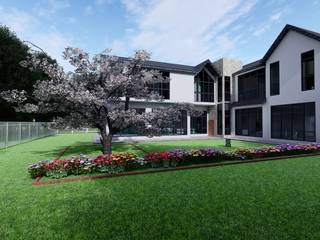 New building design in Beverly Hills, CA, S3DA Design S3DA Design Single family home Concrete Grey