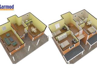 Karmod 148 m² Zweifamilienhaus, KARMOD PREFABRICATED TECHNOLOGIES KARMOD PREFABRICATED TECHNOLOGIES