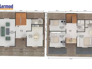 Karmod 148 m² Zweifamilienhaus, KARMOD PREFABRICATED TECHNOLOGIES KARMOD PREFABRICATED TECHNOLOGIES