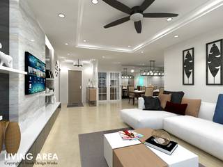 Ang Mo Kio Ave 3, Swish Design Works Swish Design Works Вітальня