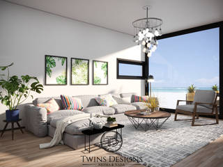 Interior Design, Twins Designs Twins Designs Livings de estilo mediterráneo Madera Acabado en madera