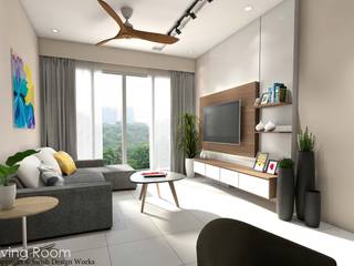 Yishun, Swish Design Works Swish Design Works Modern living room