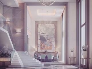 Entrance Hallway in Contemporary Interior Design Ideas, IONS DESIGN IONS DESIGN Modern Corridor, Hallway and Staircase Wood Multicolored