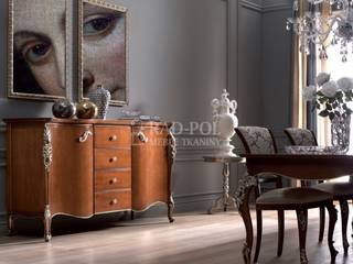 Włoska stylowa Jadalnia LE M1395, Rad-Pol Meble Tkaniny Rad-Pol Meble Tkaniny Living room Wood Wood effect