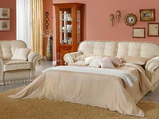 Zestaw włoskich mebli wypoczynkowych Biella, Rad-Pol Meble Tkaniny Rad-Pol Meble Tkaniny Living room Textile Amber/Gold