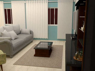 Sala de estar simples com moveis planejados, Junior Motta Engenheiro Junior Motta Engenheiro ห้องนั่งเล่น ไม้ Wood effect