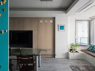 望楼の家 すくすくリノベーションvol.10, 株式会社エキップ 株式会社エキップ Modern Living Room Blue