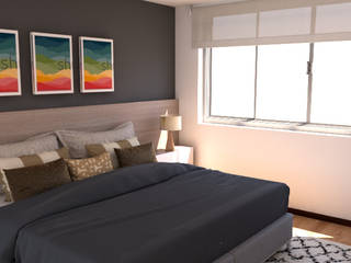 habitación Poblado , Naromi Design Naromi Design Small bedroom Wood Grey
