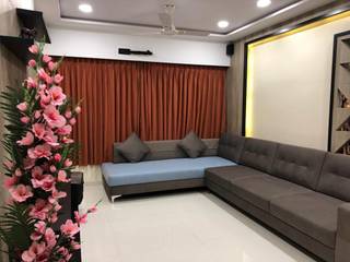 2-bhk flat Interior @ surat, CN Design Studio CN Design Studio Modern Living Room
