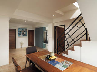 樹林區連公館 混搭鄉村風, 舍子美學設計有限公司 舍子美學設計有限公司 Country style dining room