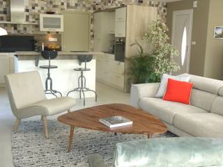 ÉCRIN DE DOUCEUR, MIINT - design d'espace & décoration MIINT - design d'espace & décoration Scandinavian style living room Green
