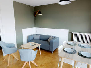 CHIC PARTAGÉ, MIINT - design d'espace & décoration MIINT - design d'espace & décoration Phòng khách Green