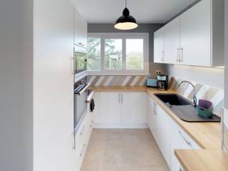 CHIC PARTAGÉ, MIINT - design d'espace & décoration MIINT - design d'espace & décoration Small kitchens Grey