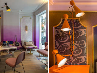 Idol Hotel, Paris, DelightFULL DelightFULL Commercial spaces Copper/Bronze/Brass Orange