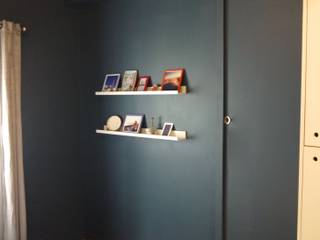 JEUX DE VOLUME, MIINT - design d'espace & décoration MIINT - design d'espace & décoration Ausgefallene Schlafzimmer Blau