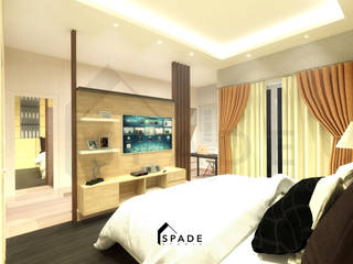 Master Bedroom Taman Surya 2, SPADE Studio Indonesia SPADE Studio Indonesia Quartos pequenos