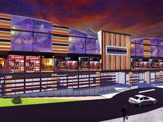 MERCADO COMERCIAL SAN ANTONIO, VyMarquitectos VyMarquitectos พื้นที่เชิงพาณิชย์ อลูมิเนียมและสังกะสี