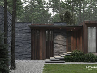 Будинок у лісі, Bezmirno Bezmirno Passive house لکڑی Wood effect