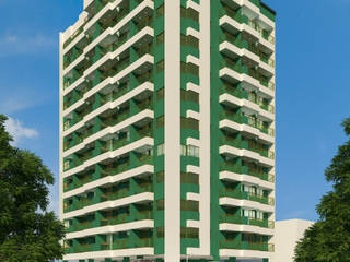 Prédio Residencial, Luiz Daniel Honorato Arquiteto Luiz Daniel Honorato Arquiteto Полы Керамика