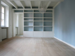 Residenza 018 - "Le Balene", Architetto Luigi Pizzuti Architetto Luigi Pizzuti Modern living room Wood White