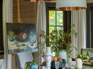 Дача на Истре, PropertyLab+art PropertyLab+art Eclectic style living room Wood Wood effect