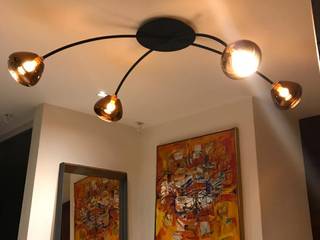 Chandelier Orbit, Luminosa ™ Luminosa ™ Hotéis modernos Cobre/Bronze/Latão Metalizado/Prateado
