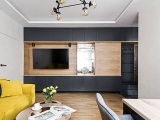 Ogrodowa, MMA Pracownia Architektury MMA Pracownia Architektury Modern Living Room Wood Wood effect