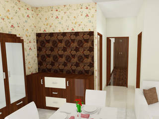 three bhk apartment in bangalore, SSDecor SSDecor Modern Dining Room Engineered Wood