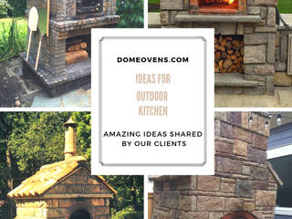 Wood - fired pizza oven , Dome Ovens® Dome Ovens® Терраса в средиземноморском стиле