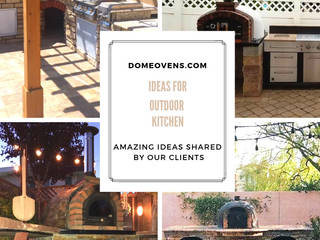 Wood - fired pizza oven , Dome Ovens® Dome Ovens® Mediterranean style balcony, veranda & terrace