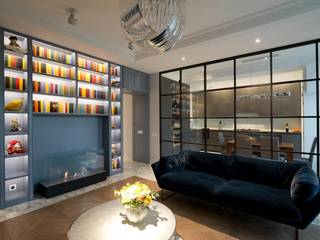 A Premium Apartment Decor approx 1100 Carpet Area, decorMyPlace decorMyPlace Modern living room Glass