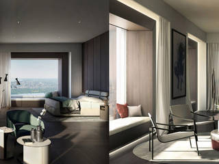 Molteni & C Furnished Penthouse, Nova Iorque, DelightFULL DelightFULL Eclectic style clinics Copper/Bronze/Brass Black