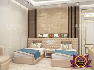 Grand Elegant Twin Bed Interior Design, Luxury Antonovich Design Luxury Antonovich Design