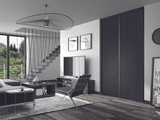 Ambiance Les Noirs, Kazed Kazed Modern living room Chipboard