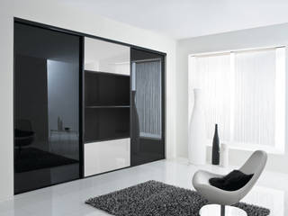 Ambiance Noir et Blanc, Kazed Kazed Ingresso, Corridoio & Scale in stile moderno Vetro