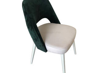 Cadeiras Modernas, Decordesign Interiores Decordesign Interiores モダンデザインの ダイニング テキスタイル アンバー/ゴールド