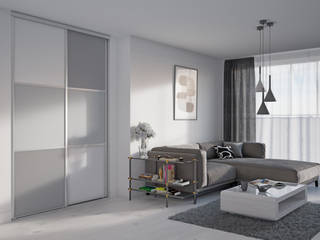 Ambiances nuances de gris, Kazed Kazed Modern living room Chipboard