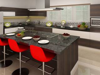 Island kitchen design by D'LIFE, DLIFE Home Interiors DLIFE Home Interiors مطبخ